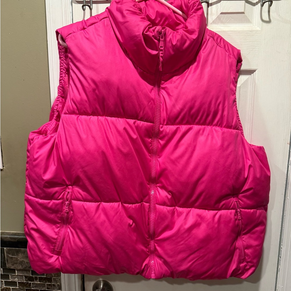 Old Navy Hot Pink Quilted Vest